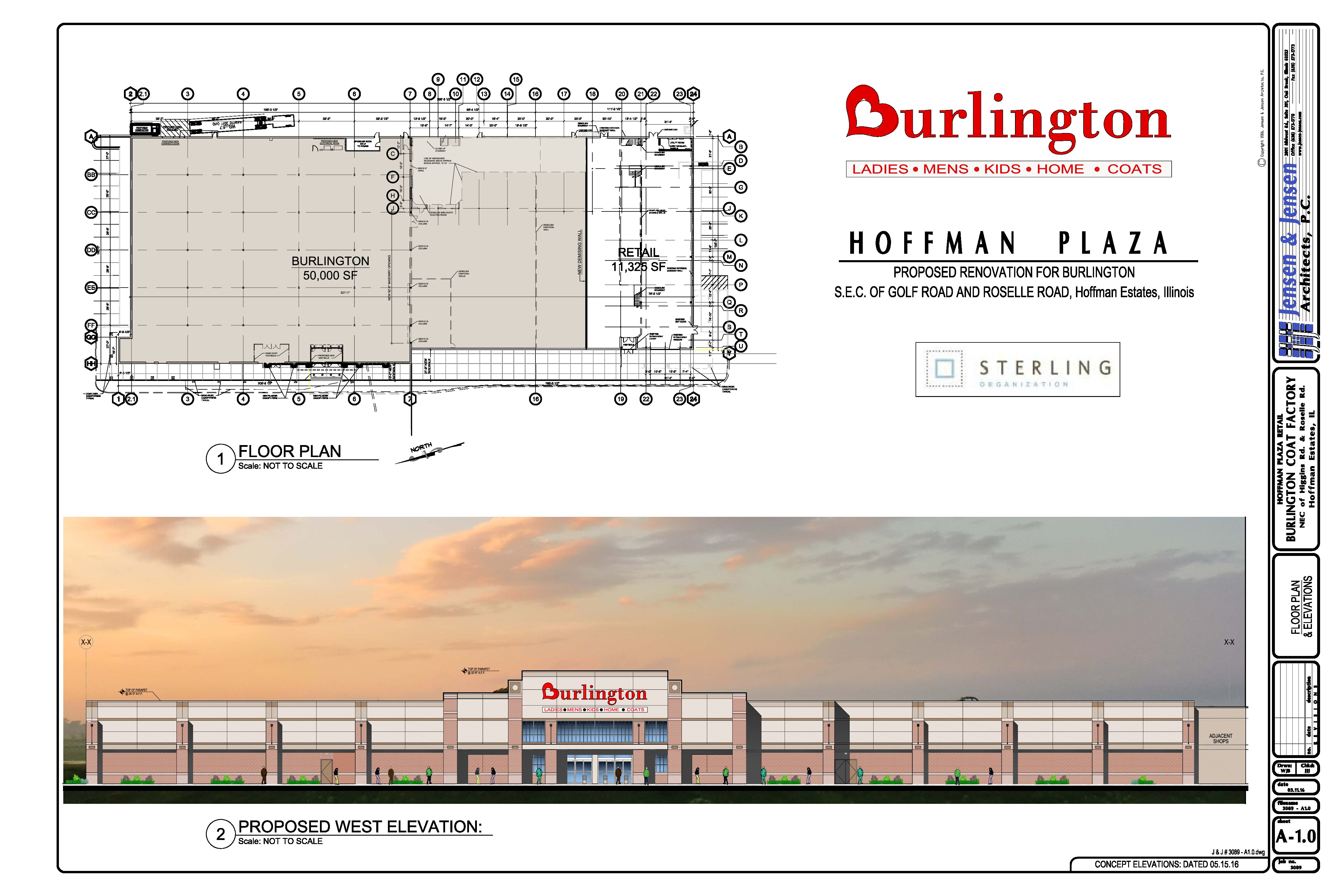 3089 - A1.0 PROPOSED WEST ELEVATION EXHIBIT 05.15